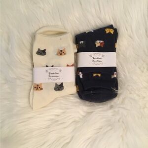 FASHION boutique cat socks 2 pair
